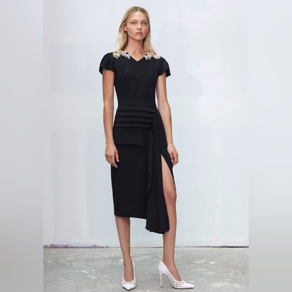 New With Tags! JASON WU COLLECTION Crepe Sheath Dress with SWAROVSKI crystals - Picture 2 of 8